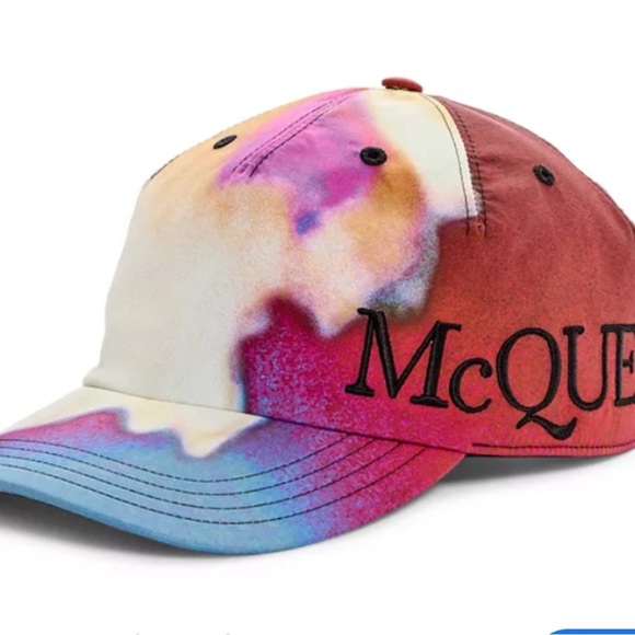 Alexander McQueen NWT luminous flower Bordeauxbaseball hat